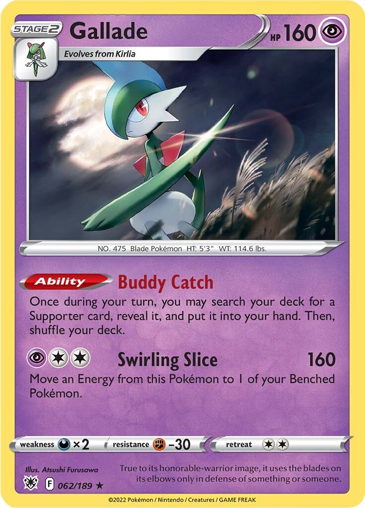 Gallade (062/189) [Sword & Shield: Astral Radiance] | Galactic Gamez