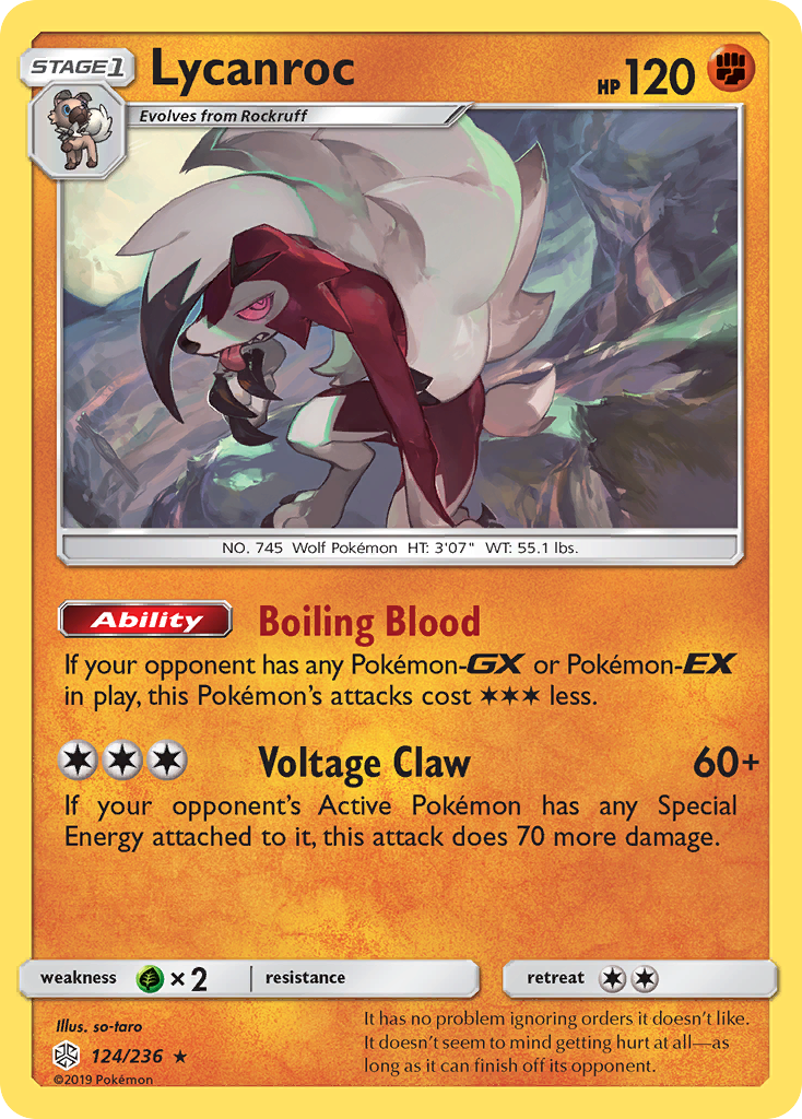 Lycanroc (124/236) [Sun & Moon: Cosmic Eclipse] | Galactic Gamez