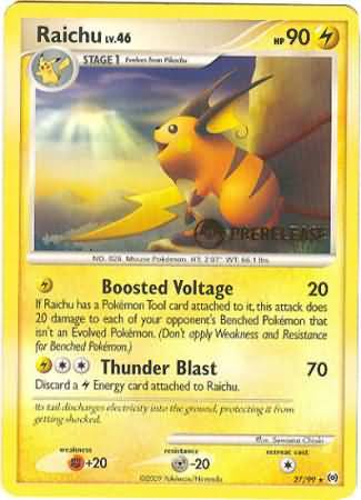 Raichu (27/99) (Prerelease Promo) [Nintendo: Black Star Promos] | Galactic Gamez