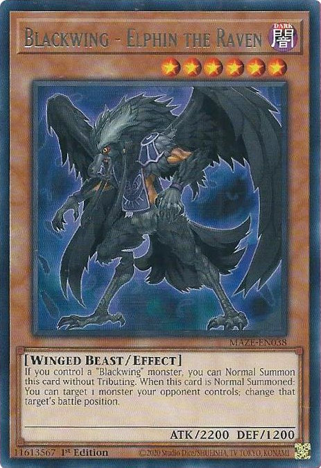 Blackwing - Elphin the Raven [MAZE-EN038] Rare | Galactic Gamez