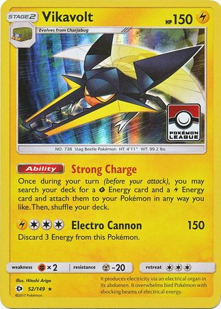 Vikavolt (52/149) (League Promo) [Sun & Moon: Base Set] | Galactic Gamez