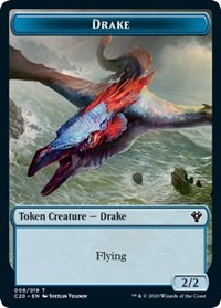 Drake // Insect (018) Double-sided Token [Commander 2020 Tokens] | Galactic Gamez