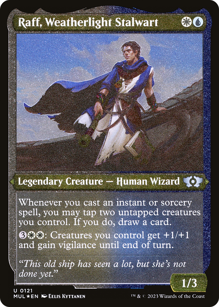 Raff, Weatherlight Stalwart (Foil Etched) [Multiverse Legends] | Galactic Gamez