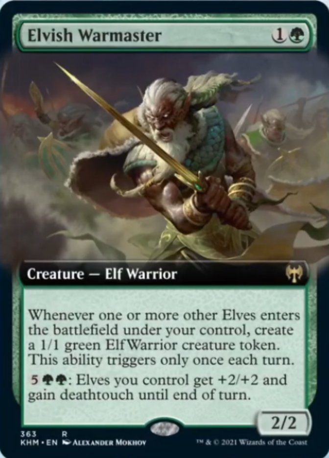 Elvish Warmaster (Extended Art) [Kaldheim] | Galactic Gamez