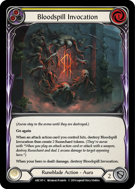 Bloodspill Invocation (Yellow) [ARC107-C] 1st Edition Normal | Galactic Gamez