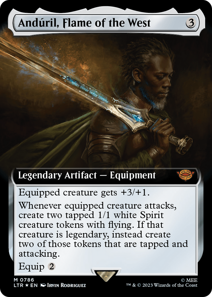 Anduril, Flame of the West (Extended Art) (Surge Foil) [The Lord of the Rings: Tales of Middle-Earth] | Galactic Gamez