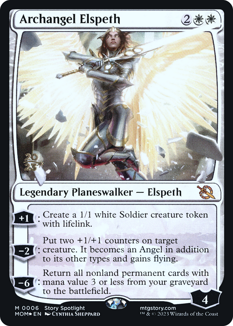 Archangel Elspeth [March of the Machine Prerelease Promos] | Galactic Gamez