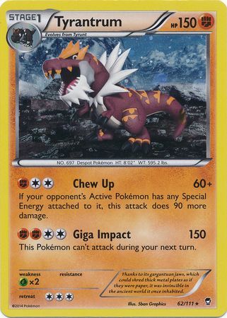 Tyrantrum (62/111) (Cosmos Holo) [XY: Furious Fists] | Galactic Gamez