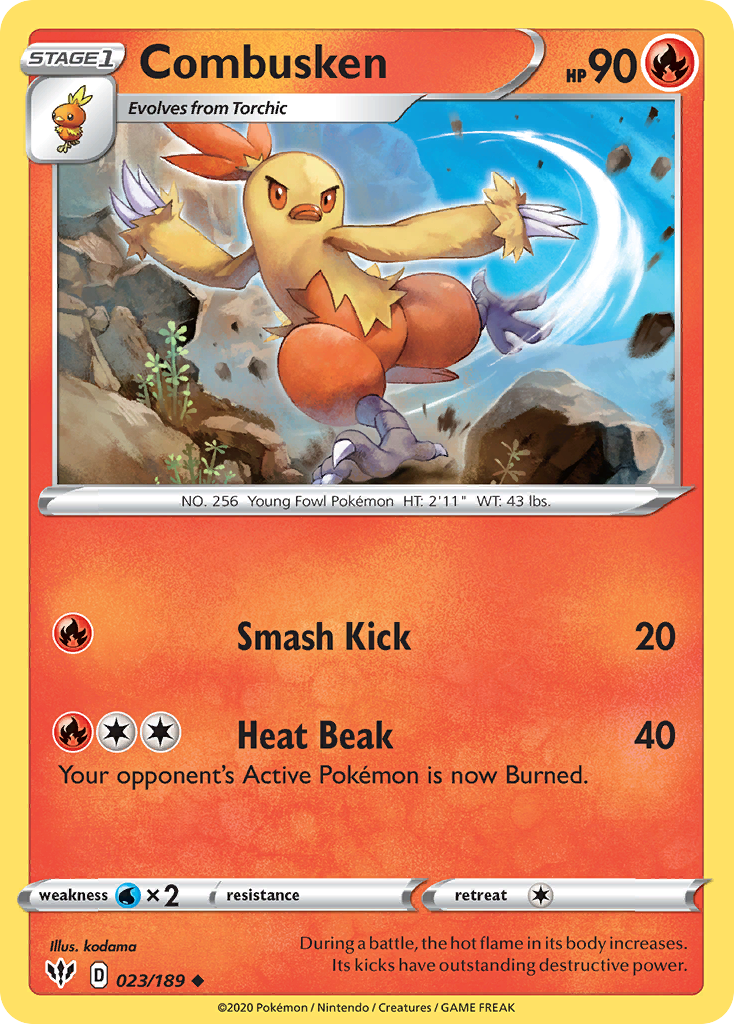 Combusken (023/189) [Sword & Shield: Darkness Ablaze] | Galactic Gamez