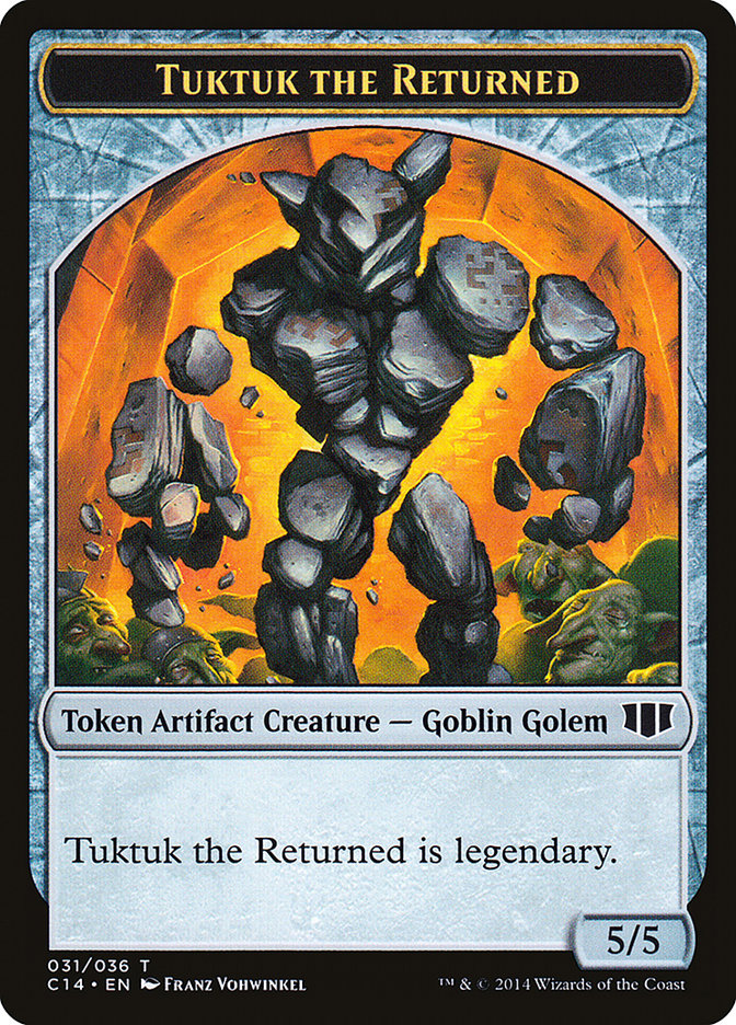 Daretti, Scrap Savant Emblem // Tuktuk the Returned Double-sided Token [Commander 2014 Tokens] | Galactic Gamez
