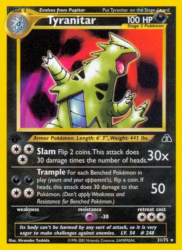 Tyranitar (31/75) [Neo Discovery 1st Edition] | Galactic Gamez