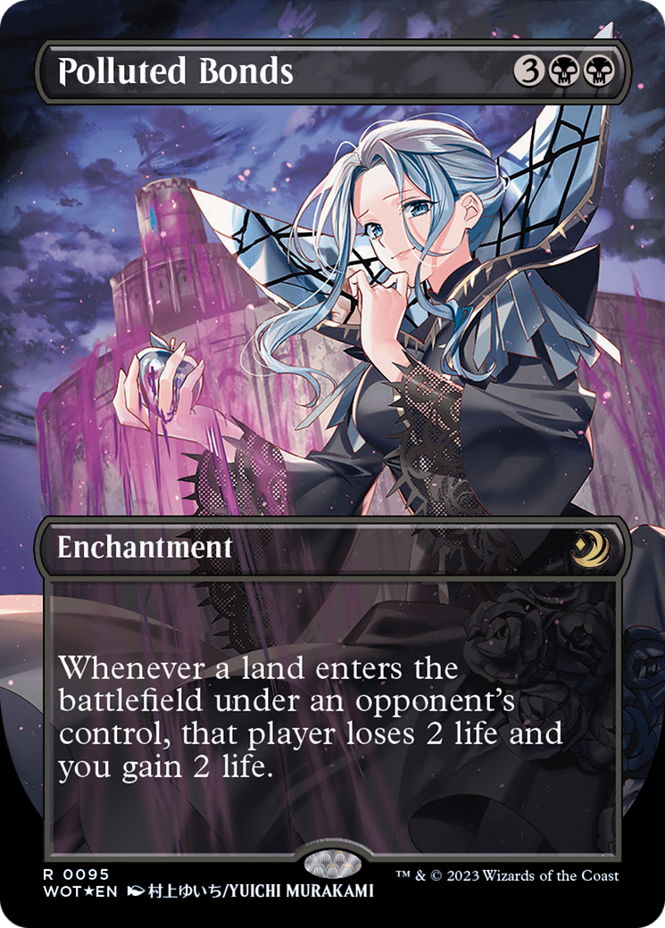 Polluted Bonds (Anime Borderless) (Confetti Foil) [Wilds of Eldraine: Enchanting Tales] | Galactic Gamez