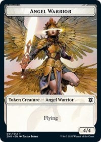 Angel Warrior // Construct Double-sided Token [Zendikar Rising Tokens] | Galactic Gamez