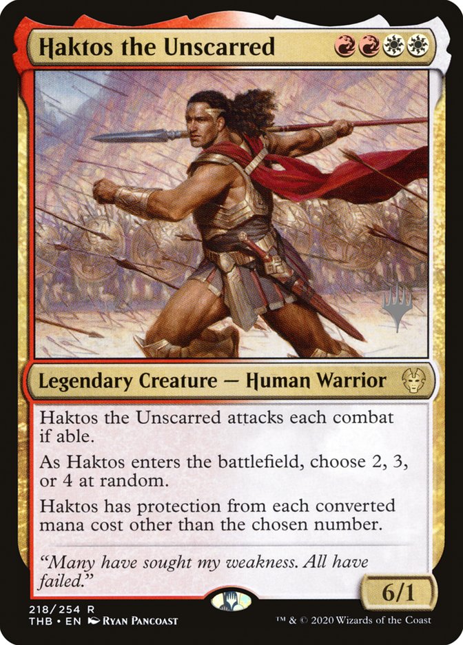 Haktos the Unscarred (Promo Pack) [Theros Beyond Death Promos] | Galactic Gamez