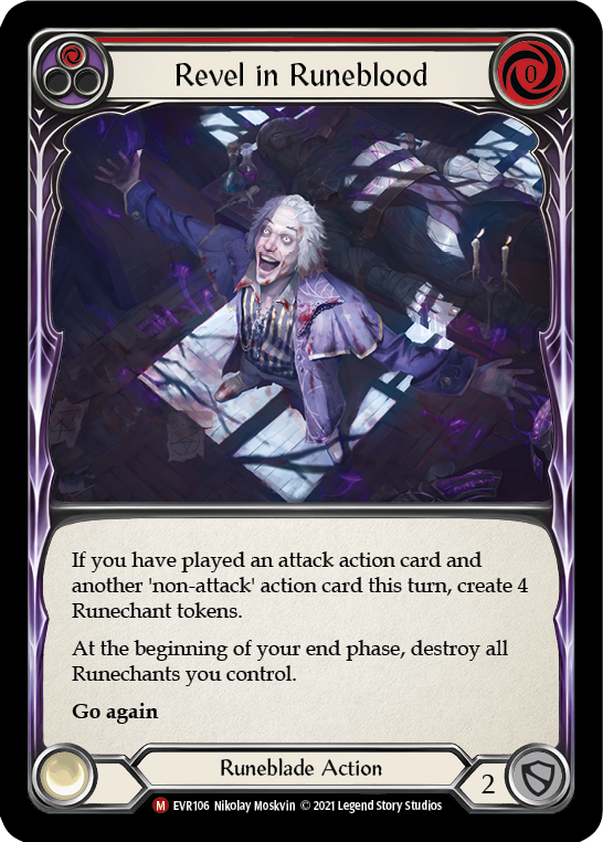 Revel in Runeblood [EVR106] (Everfest)  1st Edition Rainbow Foil | Galactic Gamez
