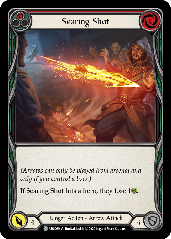 Searing Shot (Red) [ARC069] Unlimited Edition Rainbow Foil | Galactic Gamez