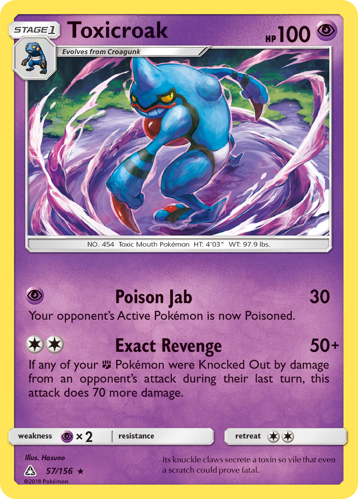 Toxicroak (57/156) [Sun & Moon: Ultra Prism] | Galactic Gamez