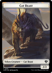 Cleric // Cat Beast Double-Sided Token [Commander Masters Tokens] | Galactic Gamez