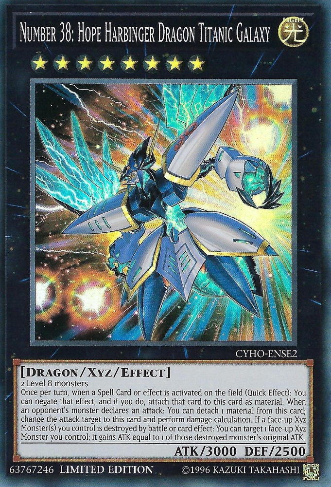 Number 38: Hope Harbinger Dragon Titanic Galaxy [CYHO-ENSE2] Super Rare | Galactic Gamez