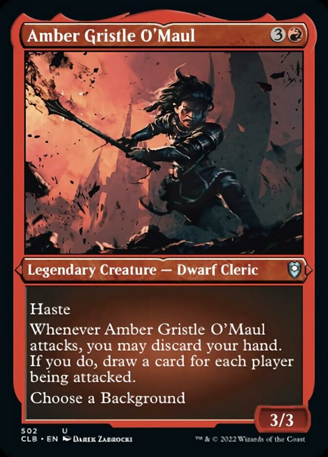 Amber Gristle O'Maul (Foil Etched) [Commander Legends: Battle for Baldur's Gate] | Galactic Gamez