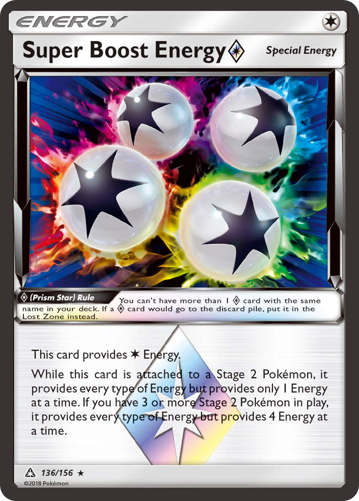 Super Boost Energy (136/156) (Prism Star) [Sun & Moon: Ultra Prism] | Galactic Gamez