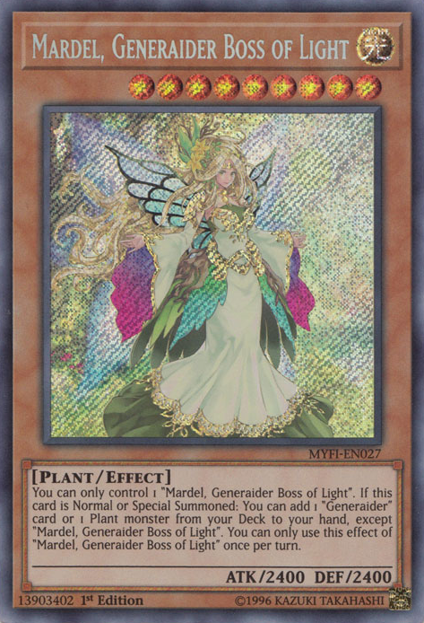 Mardel, Generaider Boss of Light [MYFI-EN027] Secret Rare | Galactic Gamez