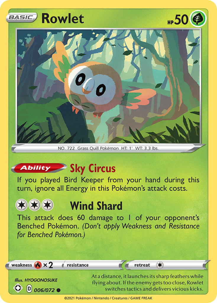 Rowlet (006/072) [Sword & Shield: Shining Fates] | Galactic Gamez