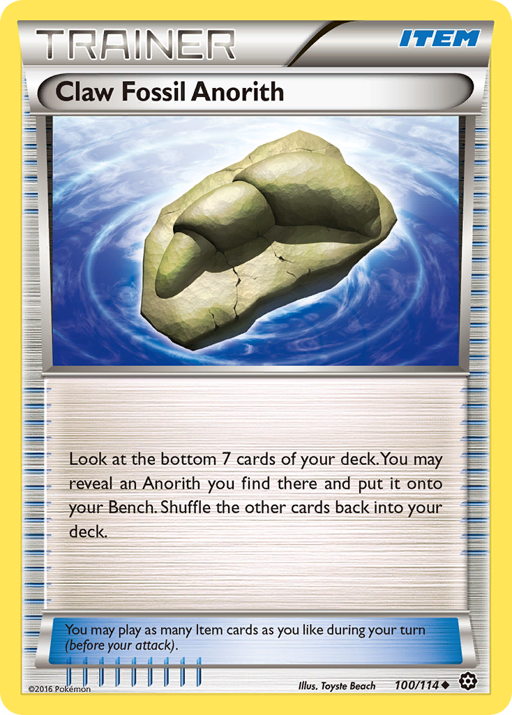 Claw Fossil Anorith (100/114) [XY: Steam Siege] | Galactic Gamez