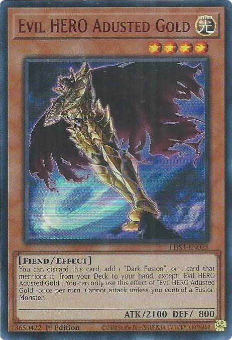 Evil HERO Adusted Gold (Red) [LDS3-EN025] Ultra Rare | Galactic Gamez