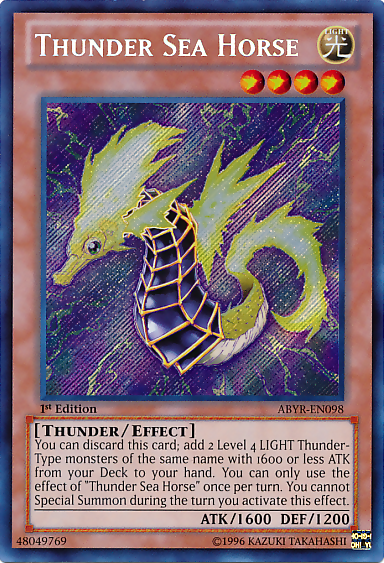 Thunder Sea Horse [ABYR-EN098] Secret Rare | Galactic Gamez