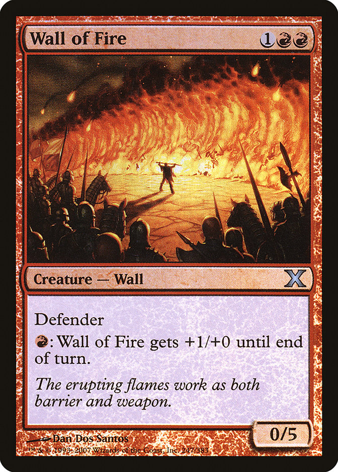 Wall of Fire (Premium Foil) [Tenth Edition] | Galactic Gamez