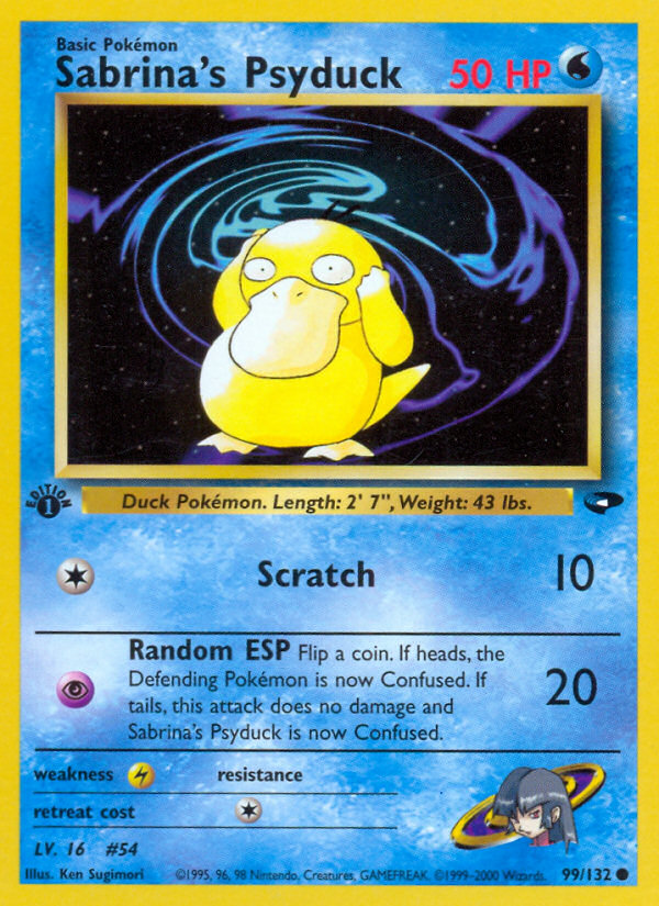 Sabrina's Psyduck (99/132) [Gym Challenge 1st Edition] | Galactic Gamez