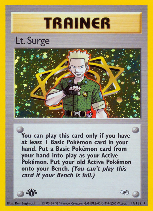 Lt. Surge (17/132) [Gym Heroes 1st Edition] | Galactic Gamez