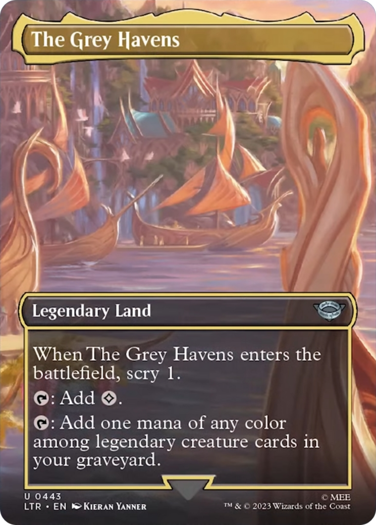 The Grey Havens (Borderless Alternate Art) [The Lord of the Rings: Tales of Middle-Earth] | Galactic Gamez