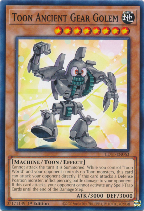 Toon Ancient Gear Golem [LDS1-EN063] Common | Galactic Gamez