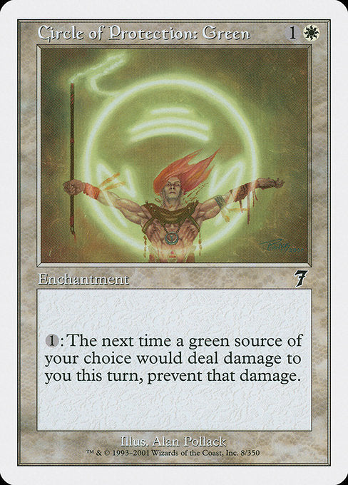 Circle of Protection: Green [Seventh Edition] | Galactic Gamez