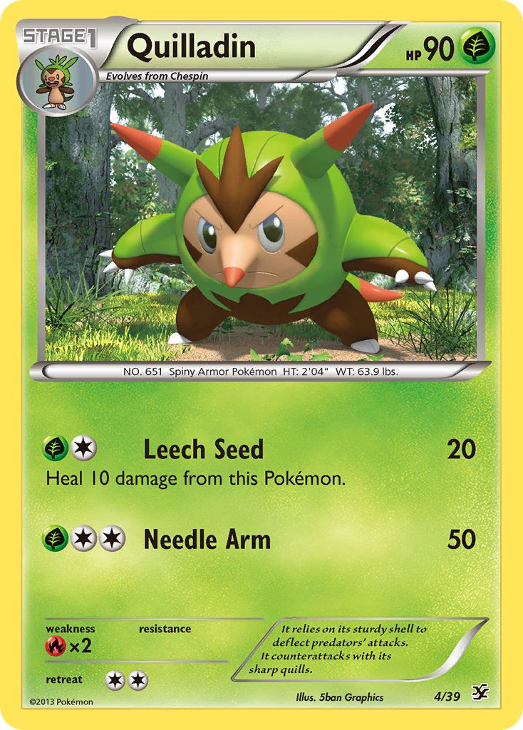 Quilladin (4/39) [XY: Kalos Starter Set] | Galactic Gamez