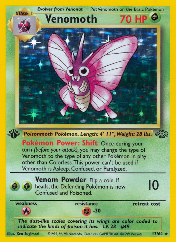 Venomoth (13/64) [Jungle 1st Edition] | Galactic Gamez