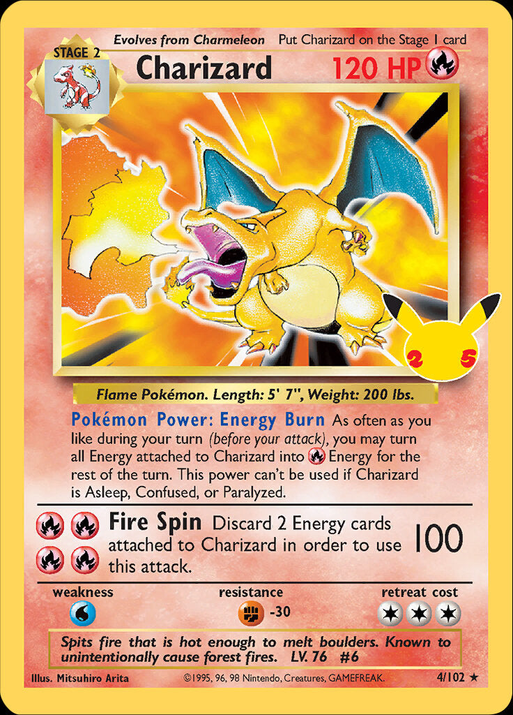 Charizard (4/102) [Celebrations: 25th Anniversary - Classic Collection] | Galactic Gamez