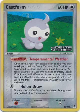 Castform (34/113) (Stamped) [EX: Delta Species] | Galactic Gamez