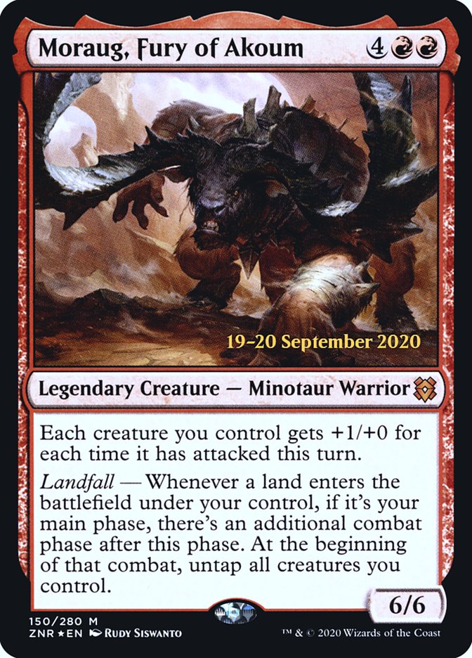 Moraug, Fury of Akoum  [Zendikar Rising Prerelease Promos] | Galactic Gamez