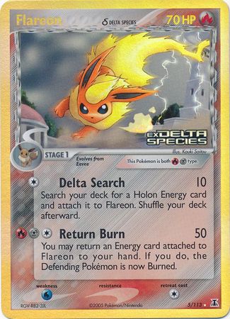 Flareon (5/113) (Delta Species) (Stamped) [EX: Delta Species] | Galactic Gamez