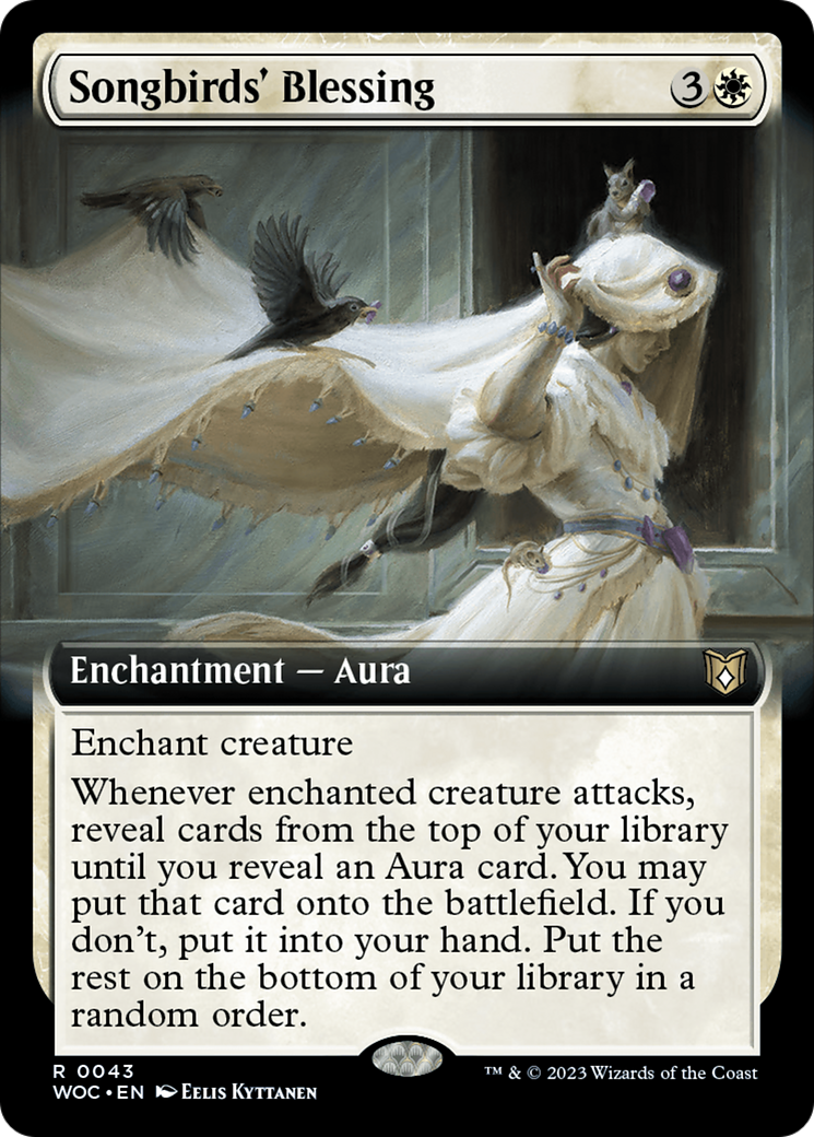 Songbirds' Blessing (Extended Art) [Wilds of Eldraine Commander] | Galactic Gamez