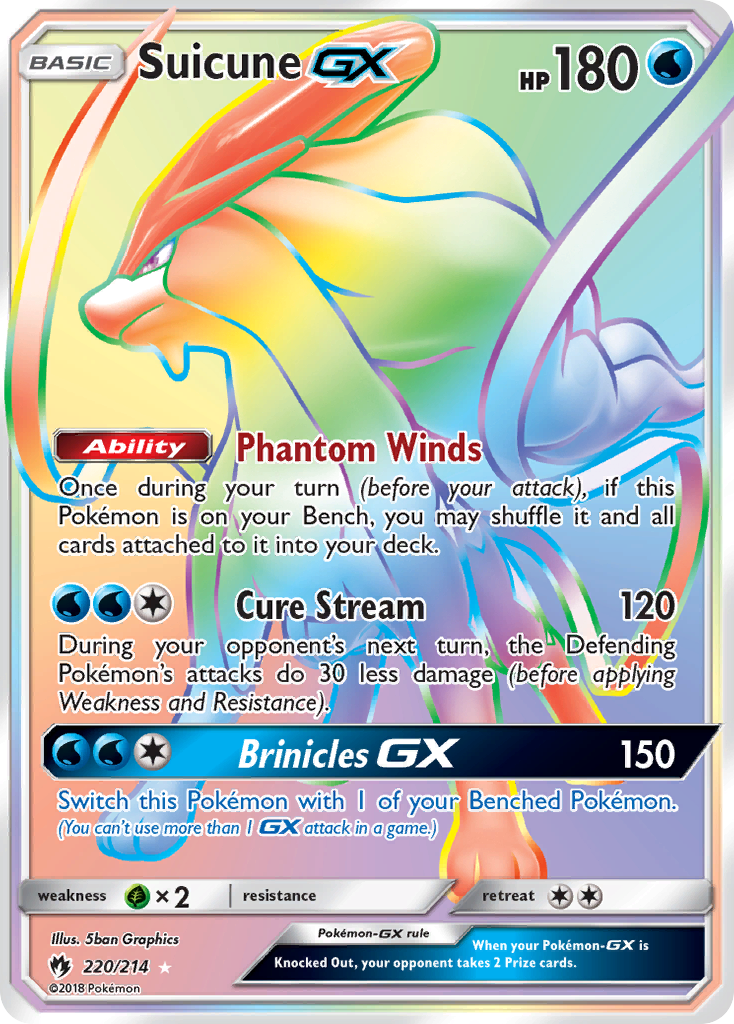 Suicune GX (220/214) [Sun & Moon: Lost Thunder] | Galactic Gamez