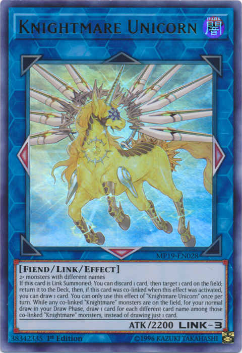 Knightmare Unicorn [MP19-EN028] Ultra Rare | Galactic Gamez