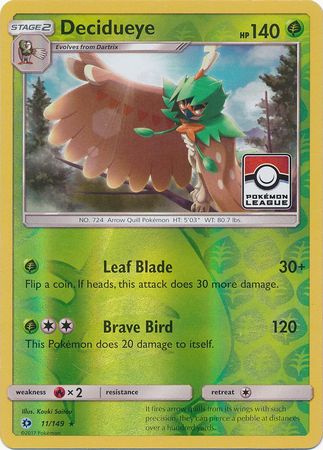 Decidueye (11/149) (League Promo) [Sun & Moon: Base Set] | Galactic Gamez