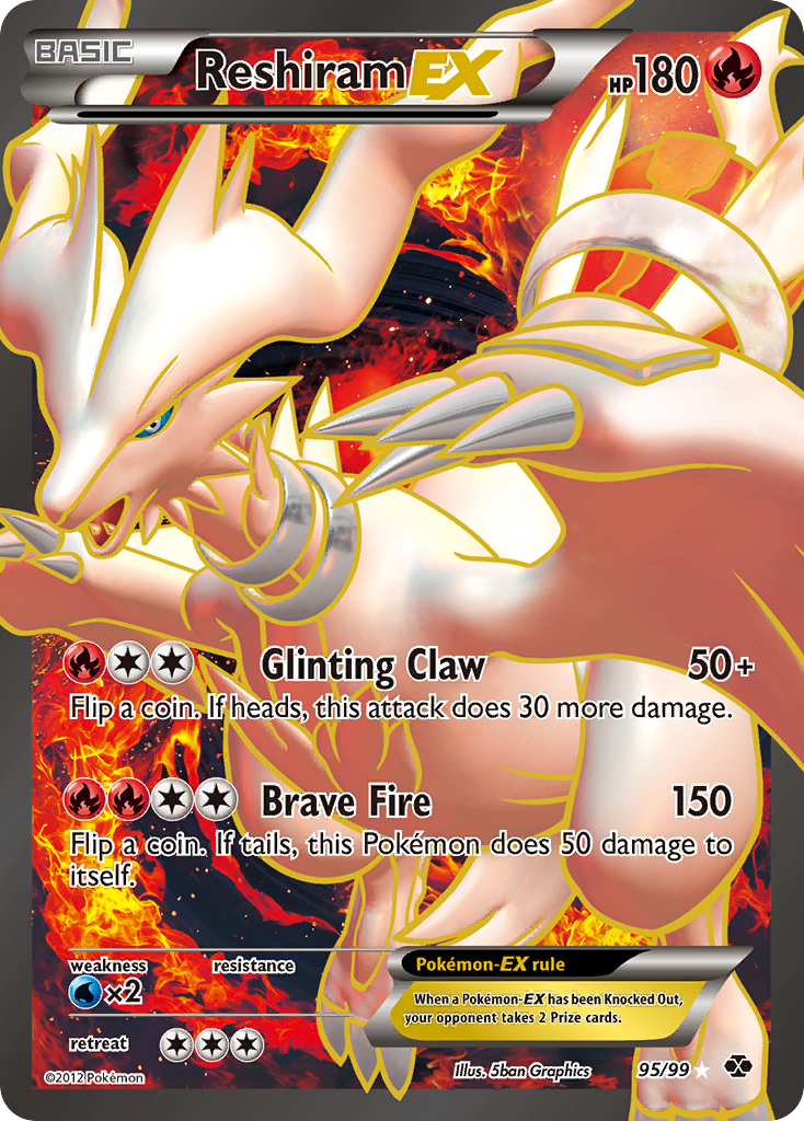 Reshiram EX (95/99) [Black & White: Next Destinies] | Galactic Gamez