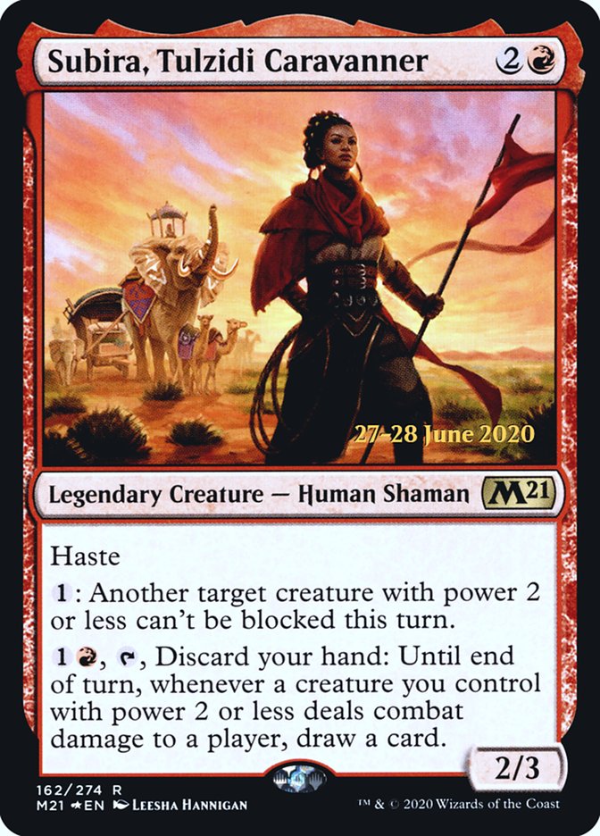 Subira, Tulzidi Caravanner  [Core Set 2021 Prerelease Promos] | Galactic Gamez