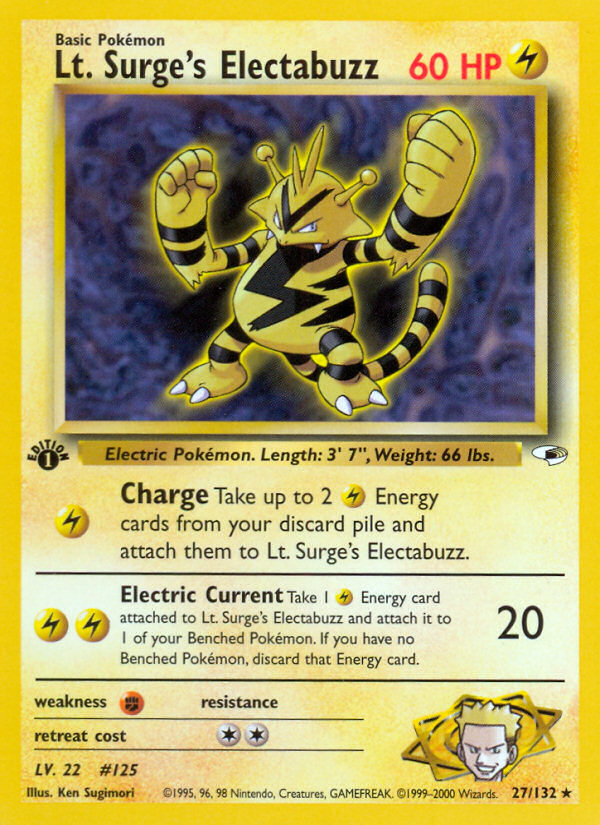 Lt. Surge's Electabuzz (27/132) [Gym Heroes 1st Edition] | Galactic Gamez