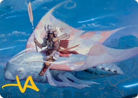 Sky-Blessed Samurai Art Card (Gold-Stamped Signature) [Kamigawa: Neon Dynasty Art Series] | Galactic Gamez